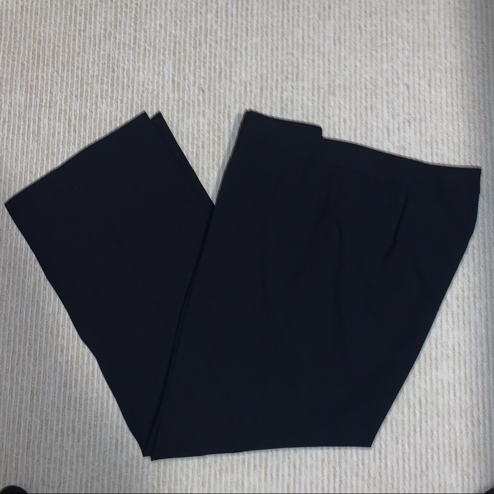 Lafayette 148 New York Navy stretch wool pants 12